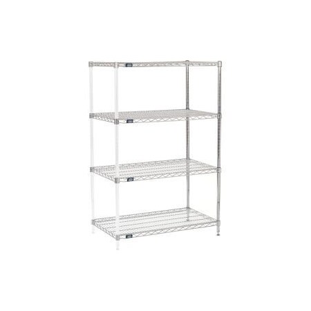 Global Equipment Nexel    Chrome Wire Shelving Add-On - 36"W x 21"D x 54"H A21365C